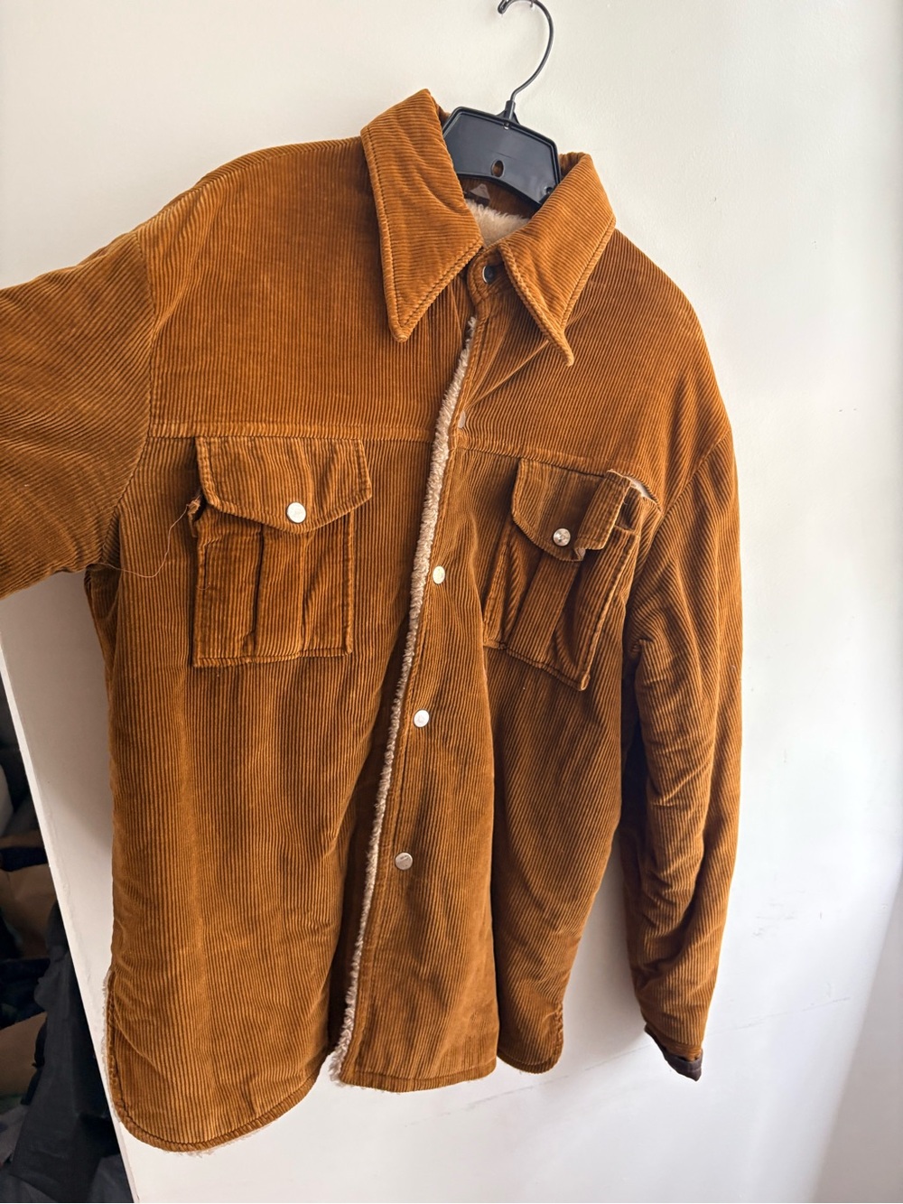 AYR Men's Corduroy Sherpa-Lined Field Jacket - Caramel Brown